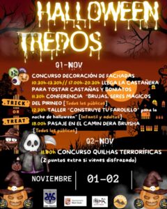 Programa actividades de la fiesta de Hallowen de Tredòs