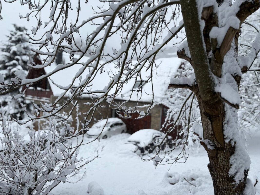 Casa Lola Pirene con un nevadón impresionante.