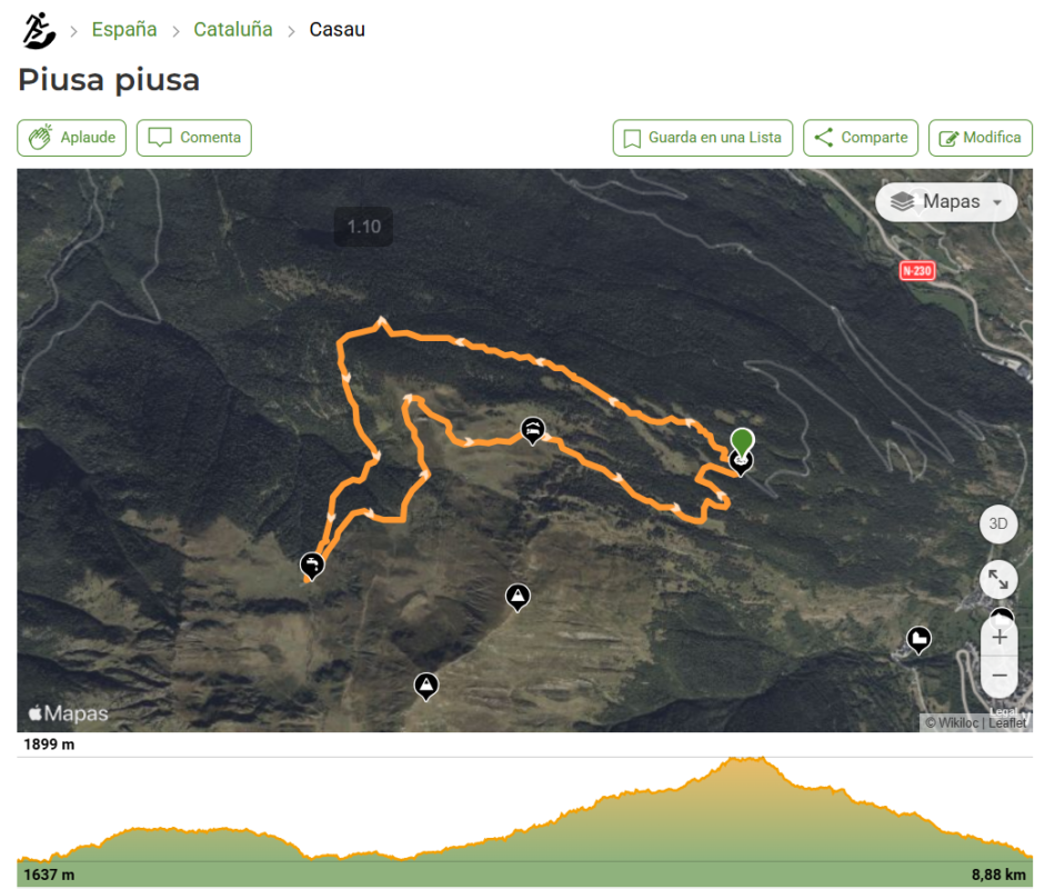 Ruta por la montaña tanto para senderismo como con raquetas.
